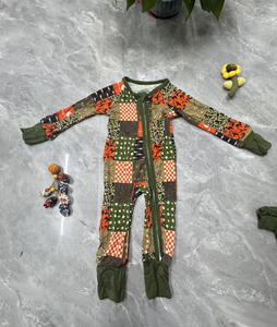 Whatnot hazır gemi rahat bambu viskon bebek pijama yumuşak rastgele boyutu baskı ile fermuar toptan usta/kör kutu - Product Image 1