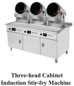 Equipo de Cocina Comercial Tipo Gabinete, Máquina de Cocina Automática de 3 Cabezas y 5000W*3, Robot de Cocina Inteligente Giratorio, 220V, 1 Año de Garantía - Product Image 1