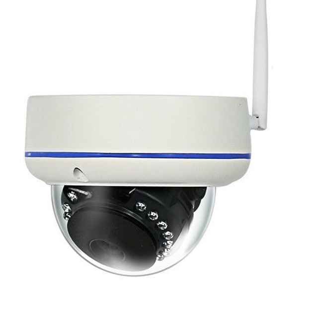 Popular H.265 5.0MP WiFi IR Vanderpfoof Dome IP Camera with CMOS Sensor Memory Card Support 1 Year Warranty