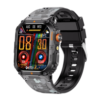 Montre connectée homme YK12 tendance 2026, écran carré HD IPS, suivi du sommeil magnétique, lampe de poche, fréquence cardiaque, IP67, rappel d'appel