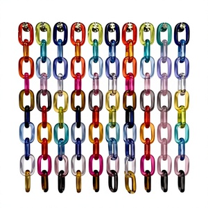 Chaîne de maillons en résine tendance, colorée, élégante et artistique, décoration d'intérieur, formes irrégulières, artisanat de moulage fantaisie pour la maison - Product Image 6
