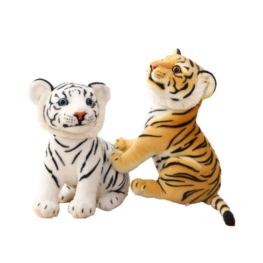 23-33cm simulación Tigre peluche animal de peluche Regalo de Cumpleaños mini dibujos animados juguetes suaves personalizados