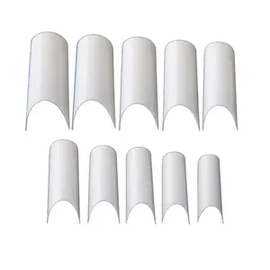 100 pcs C Shape Nail Tips For Acrylic Completely Curved False Gel X Nail Tips Acrylic Professional Nails Tips DIY Accessories