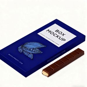 Caja de Embalaje de Cartón Impermeable para Barras de Chocolate con Diseño de Champiñones, Impresión Personalizada de Lujo, con Laminado Mate y Relieve de Alta Gama - Product Image 2
