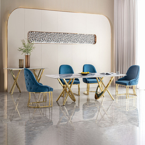 Juego de Comedor Minimalista Completo de Mármol de 200 cm, Mesa de Comedor de Mármol de Lujo, Fabricante Chino - Product Image 3