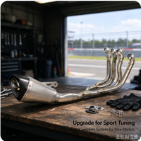 Système d'échappement complet de course modifié de qualité européenne pour moto V8, compatible JOG V8, DIO, BWS, ZX, DIO90, RR, DIO 26AA, ZX 26AA
