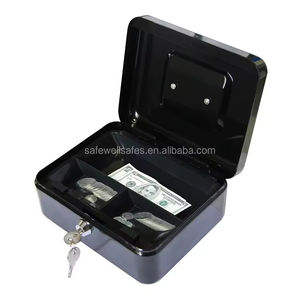 Cina negozio all'ingrosso di sicurezza piccolo blocco a chiave scatola di denaro in metallo con coperchio - Product Image 6