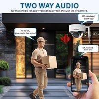 Caméra de sécurité sans fil WIFI pour la sécurité à domicile, caméra dôme en métal 4K HD, audio bidirectionnel avec POE, détection humaine par IA