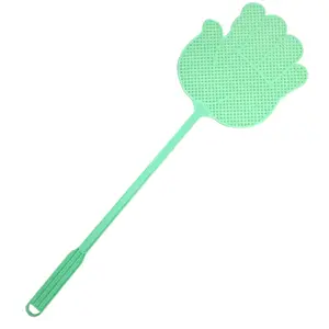2021 New Fly Swatter Hand Pest Control Handbuch Kunststoff Langlebig Lang griff einfarbig nach Hause Moskito Swatter