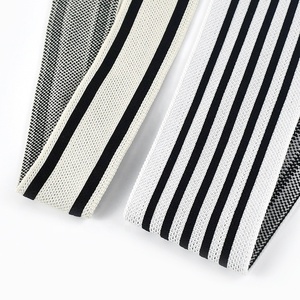 Meetee RD832 40/60mm accesorios de ropa rayas blancas y negras elástico Casual deportes hilo tejido decorativo correas - Product Image 6