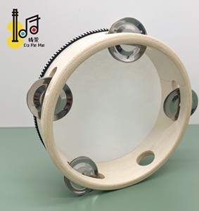 2024 NEU Reinweiße Trommelhaut Montessori Percussion Holzrahmen Handtrommel Runde Form Maßgefertigt 15cm 6 Zoll Tamburin Hochzeit - Product Image 4