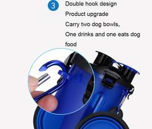 Wholesale Eco-Friendly 2-In-1 Collapsible <strong>Dog</strong> Bowl Portable Foldable PP Material Pet Water Bottle and <strong>Food</strong> <strong>Container</strong> for Travel - Product Image 4