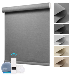 Mùa Xuân Con lăn Rèm cho cửa sổ tự động điện cơ giới không dây rèm cho khách sạn mất điện không dây Zebra mù - Product Image 3