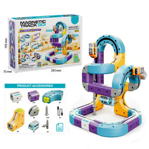 SamToyCn Nuovo Set di Cubi Magnetici SETM, Pista per Trenini Flessibile, Set di <span class=keywords><strong>Piste</strong></span> per Auto da Corsa, Giocattolo Elettrico Magico Fai-da-Te per Bambini - Product Image 1