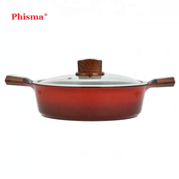 Ensemble de casseroles en aluminium moulé Phisma, 17 pièces, compatible avec les cuisinières à gaz et à induction, comprenant une cocotte, une poêle, une casserole, une casserole à lait avec couvercle