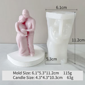 INTODIY-Molde de vela de silicona de cuerpo humano para madre embarazada, pareja de casados, regalo del Día de la madre - Product Image 5