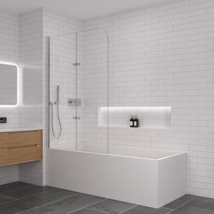 Prix usine salle de bain aluminium pliant verre écran charnière Pivot porte de douche pour <span class=keywords><strong>baignoire</strong></span> - Product Image 3