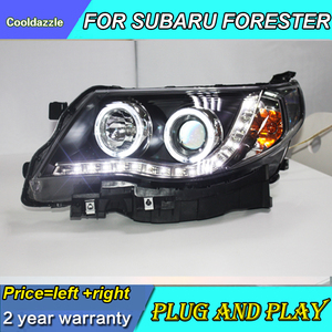 Fari a LED con Striscia Luminosa per Subaru Forester 2009-2011, Luci Diurne, Indicatori <span class=keywords><strong>di</strong></span> Direzione e <span class=keywords><strong>di</strong></span> <span class=keywords><strong>Parcheggio</strong></span> - Product Image 5
