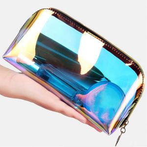 Wholesale Price Shell-Shaped Pvc Laser Cosmetic Holographic Tpu Toiletry Storage Ziplock Bag With Logo - Product Image 1