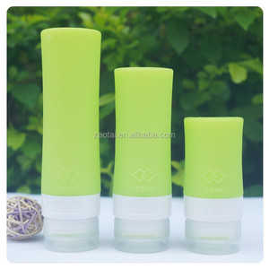 Bouteille de voyage anti-fuite rechargeable pour articles de toilette, accessoires de voyage en silicone liquide compressible, ensemble de trois pièces - Product Image 1
