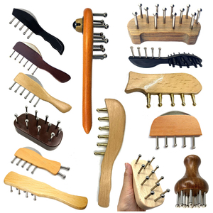 2025 Best Selling Gua Sha Wooden Stick Hair Comb Brush Tool Guasha Massager <strong>Popular</strong> Style in Japan Hair Accessories - Product Image 1