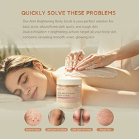 Gommage corporel exfoliant triple action AHA BHA Enzyme de papaye Gommage corporel éclaircissant Prune de Kakadu Vitamine C Niacinamide Soin pour une peau éclatante