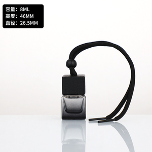 8ml Colored Car Perfume Hanging <strong>Bottle</strong> Perfume Square Glass <strong>Bottle</strong> <strong>Diffuser</strong> <strong>Bottle</strong> with Black Wood Cover - Product Image 2