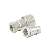 Raccords hydrauliques rapides POOLKE ISO 7241-A avec filetage pour machines agricoles, en acier au carbone neuf, revêtement zinc blanc