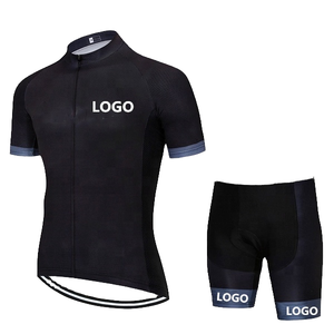 2026NEW Ensemble de maillots de cyclisme pour hommes personnalisés Short à bretelles respirant à manches courtes en noir sans quantité minimale de commande Vêtements de cyclisme pour hommes - Product Image 4