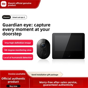 Caméra de surveillance électronique Smart <span class=keywords><strong>Cat</strong></span> Eye 2 3-7MP en plastique et verre pour porte d'entrée domestique, sonnette visuelle Mijia 3 - Product Image 1