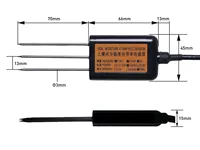 Capteur EC de température d'humidité du sol industriel S-Soil MTEC-02B MODBUS-RTU RS485 connecteur d'aviation étanche pour Test