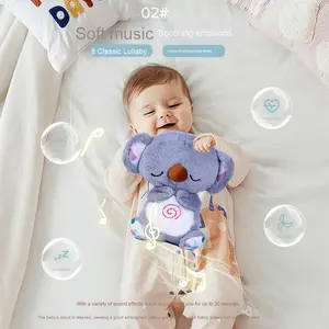 Koala Capibala apaisant poupée de couchage nouveau-né enfants compagnon respirant ours jouet PP coton remplissage brodé en peluche matériel - Product Image 3
