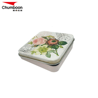 Boîte en métal rectangulaire personnalisée avec couvercle à charnière, qualité alimentaire, vide, pour emballage de bonbons, chocolats et cadeaux