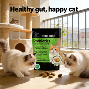 OEM/ODM Kattenprobiotica Kauwtabletten met visolie Omega-3 & Probiotica ter ondersteuning van de immuniteit, reguliere ontlasting en een gezonde spijsvertering - Product Image 6