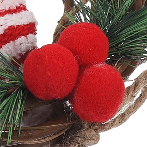 Factory Wholesale OEM Custom New Arrival 25cm Christmas Hanging Decoration Artificial Rattan <b>Wreath</b> for the Front Door - Product Image 3