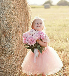 Nuevo Modelo de Vestido de Niña, Vestido de Dama de Honor con Patrones Florales, Vestido de Tutú para Niñas - Product Image 1