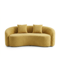 Sofá de Espuma Curvo sin Estructura de Estilo Nórdico, Sellado al Vacío, Disponible en Varios Tamaños. Ideal para espacios pequeños.