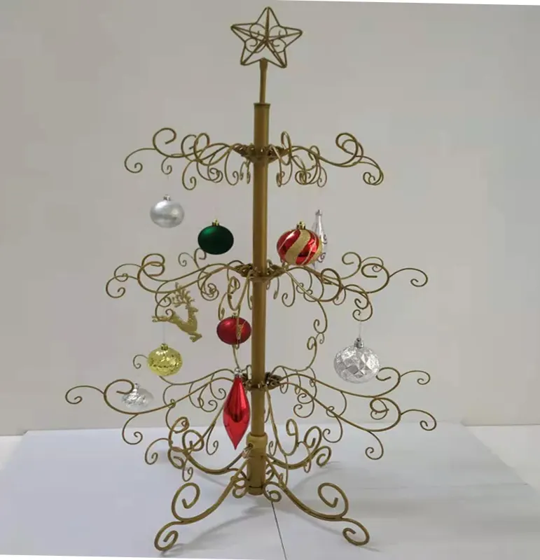 3 <span class=keywords><strong>Ft</strong></span> Goud Ornament Display Metalen Kerstboom