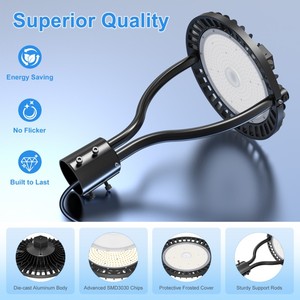 150W <b>LED</b> Post Top Light ETL DLC Fixture with Photocell 22500LM Outdoor Commercial Area Lighting Power Adjustable IP65 - Product Image 3