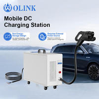 Stasiun Pengisian Daya Kendaraan Listrik (SPKL) Portabel Mobile OLINK 20KW 30KW 40KW CCS2 GBT dengan Kabel Panjang 5 Meter dan Layar Sentuh 4,3 Inci