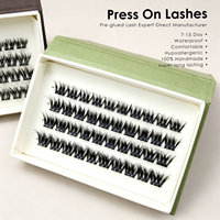 Bande de cils pré-collée effet volume, extensible, style Manga, étanche, courbure personnalisée, vente en gros, marque privée, Europe, Royaume-Uni