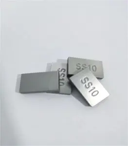 Rectangular Shaped YG8 YG8C Tungsten Carbide SS10 Tip OEM Supported Stone Cutting Blade