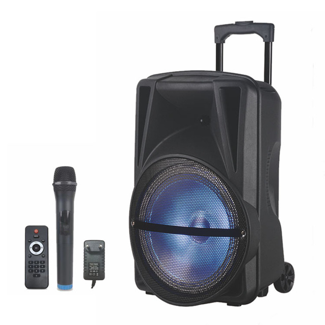Lowest Price 12 Inch Sound Audio Wireless Karaoke Speaker for Party With Colorful RGB Light