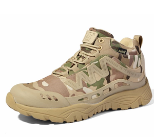 DF A162 Chaussures de randonnée d'extérieur économiques en toile, camouflage noir-vert CP Russe, coupe mi-mollet, pour la forêt et l'entraînement - Product Image 1