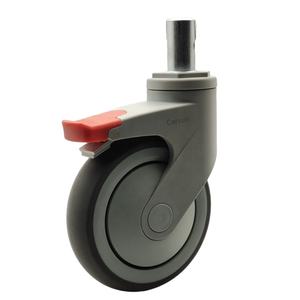 Griff ring M22 * 40mmTPR Rollen für Krankenhaus ausrüstung Medizinische Lenk rollen mit langem Stiel und Zentral verriegelung OEM anpassbar - Product Image 1