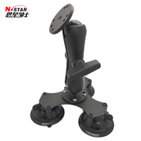 Support de fixation sphérique de 38,1 mm (1,5 pouce) pour iPad, ventouse de voiture robuste avec adaptateur de fixation et chargeur intégré
