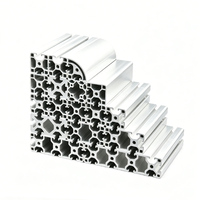 Profilé d'extrusion en aluminium 6063-T5 4040 à fente T&V, norme européenne, pour structure industrielle modulaire