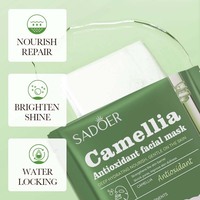 Privélabel plantaardig vochtinbrengend, poriënverfijnend, diep reinigend gezichtsmasker met camelia & aardbei voor alle huidtypen