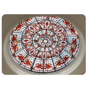 Dôme de vitrail stratifié à Triple vitrage, <span class=keywords><strong>toit</strong></span> fait à la main, Art décoratif, mosaïque, vitrail, Cupola, lumière du jour, dôme en verre au plomb - Product Image 1