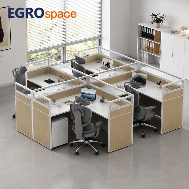 EGROspace Customized Room Screen Divider Workstation Price Call Center Tables Wooden Office Partition Cubicle